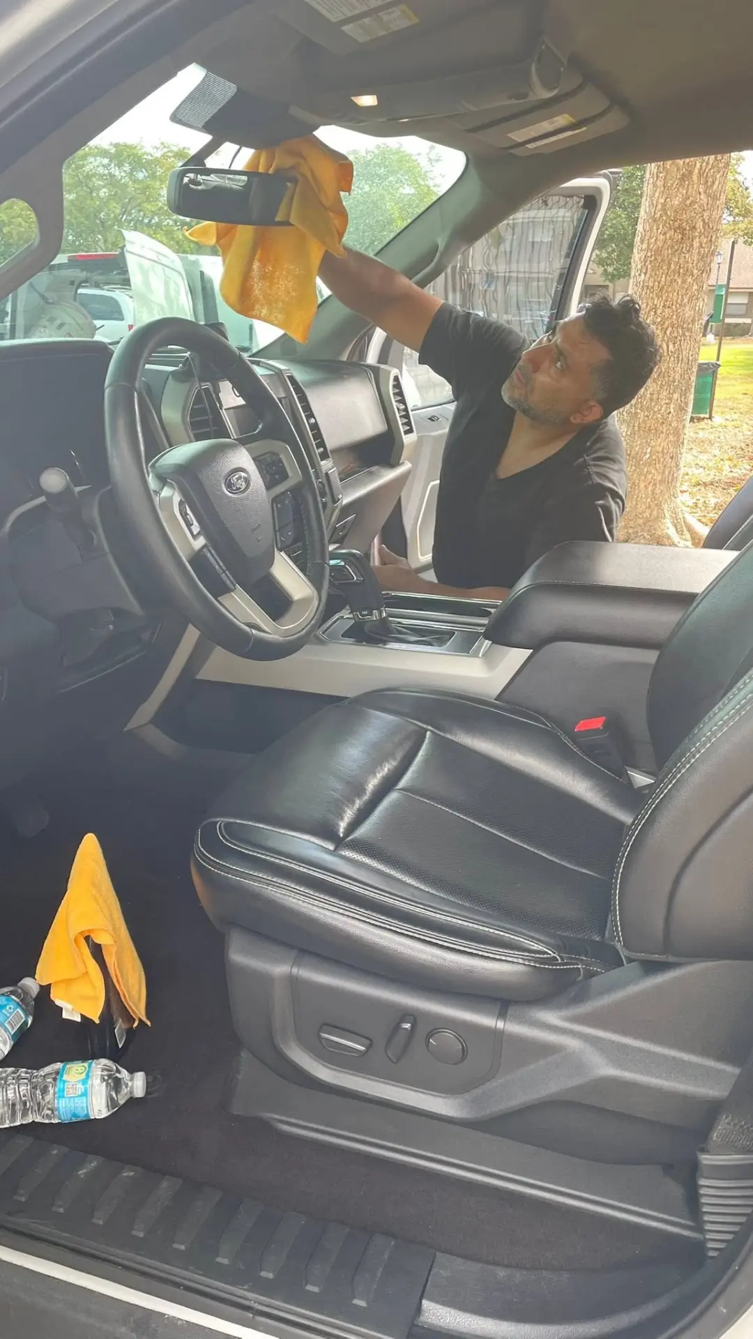 Detailing the interior of a truck cabin